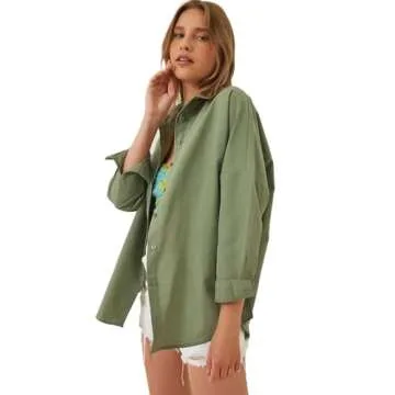 BIG DART Oversized Button Down Shirts for Women