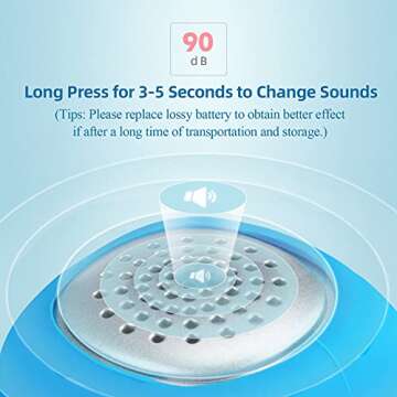 ROCKBROS Electra Bike Bell - 90dB Electric Cycling Horn - Water-Resistant with 3 Sound Modes