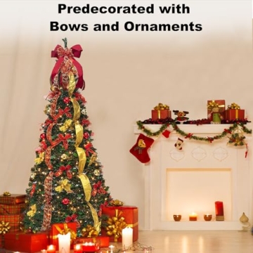 Pre-lit 6.5 Ft Christmas Tree with Remote & Lights