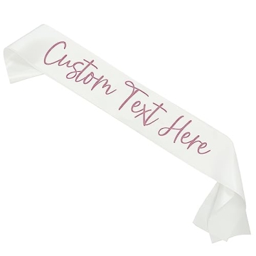 Personalized Custom Text Satin Sash - Unique Gift for Events