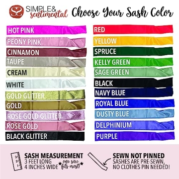 Personalized Custom Text Satin Sash for All Occasions