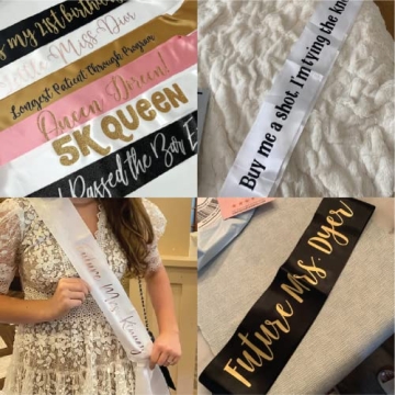 Personalized Custom Text Satin Sash for All Occasions