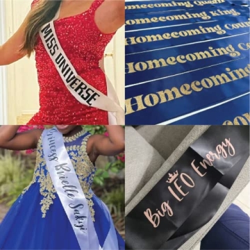Personalized Custom Text Satin Sash for All Occasions