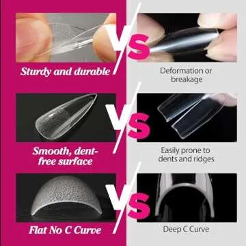 UNA GELLA Long Stiletto Gel x Nail Tips Full Cover 504PCS Pre-shape Long Stiletto Almond Fake Clear Nails Tips No Need File Stiletto Gel Tips No C Curve for Nail Extension DIY Art Salon 12 Sizes