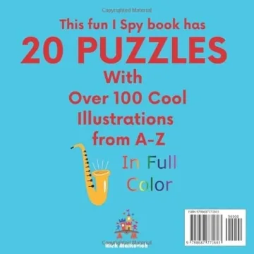 I Spy Music Instruments Fun Picture Book for Kids ages 2-5