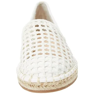 The Drop Women's Lila Open Weave Flat Espadrille, White, 6.5