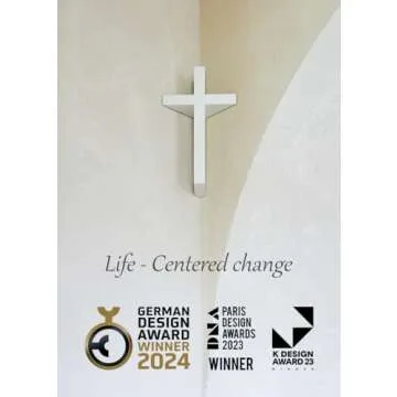 Mosery Wall Cross - 5.9" Corner-Attached White Design