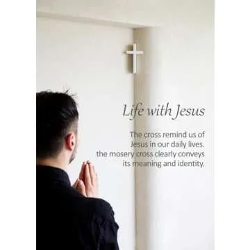 Mosery Wall Cross - 5.9" Corner-Attached White Design