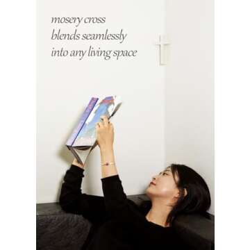 Mosery Wall Cross - 5.9" Corner-Attached White Design