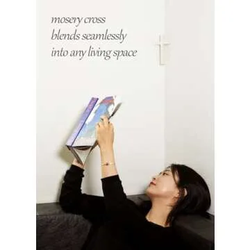 Mosery Wall Cross - 5.9" Corner-Attached White Design