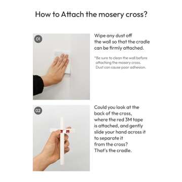 Mosery Wall Cross - 5.9" Corner-Attached White Design