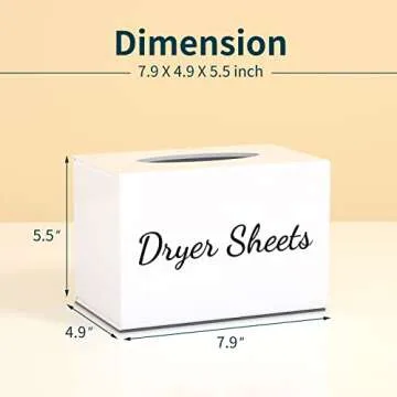 Farmhouse Dryer Sheet Holder Magnetic Storage Dispenser  