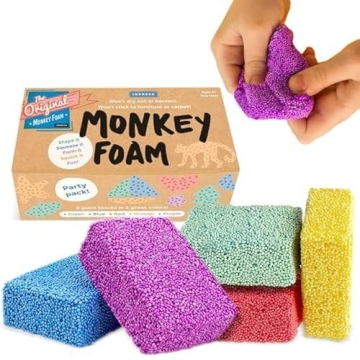 Impresa Monkey Foam from The Original Monkey Noodle 5 Giant Blocks, Squishy Sensory Toys for Kids wi...