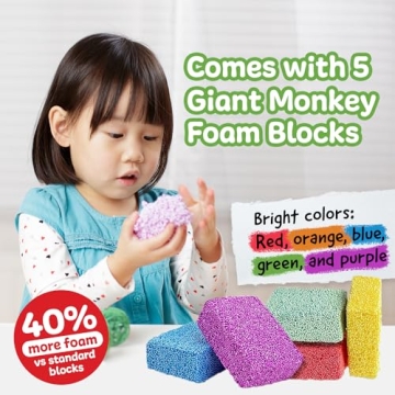 Original Monkey Foam Sensory Blocks for Kids Creativity