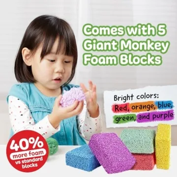 Original Monkey Foam Sensory Blocks for Kids Creativity