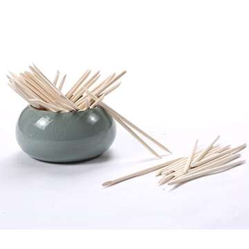 100Pcs Orange Wood Sticks for Nails, HOOMBOOM Double Sided Cuticle Pusher Remover Nail Art Manicure Pedicure Tool for Manicure Pedicure