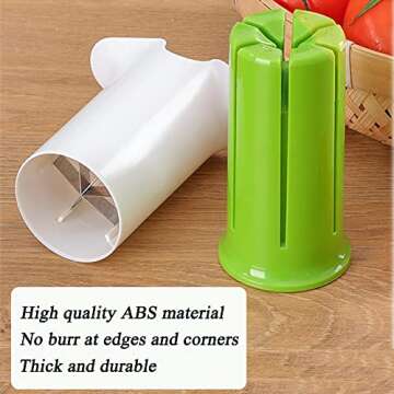 UGpine Cucumber Manual Slicer Strawberry Carrot Grape Tomato Cutter, Creative Multi-functional Kitchen Tools Fruit and Vegetable Chopper Fruit Dispenser for Pizza Salad Potato Chips Prepare Dishes