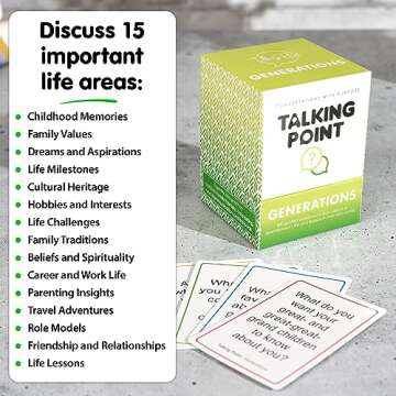 200 Intergenerational Conversation Cards - Get to Know Parents and Grandparents for Family Game Night with Curated Question Cards - Family Fun Games for Adults and Kids Too - Relatives Icebreaker