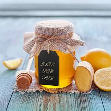 Boao 32 Pieces Mini Chalkboard Tags Bulk 2"x3.1" Wood Chalkboard Signs Wooden Hanging Labels with String Price Message Tags for Holiday Christmas Weddings Gift, Black