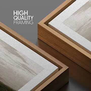 SIGNWIN Framed Canvas Print Wall Art Cloudy Stormy Brown Countryside Landscape Nature Wilderness Illustrations Fine Art Farmhouse/Country Minimal for Living Room, Bedroom, Office - 24"x24" Natural