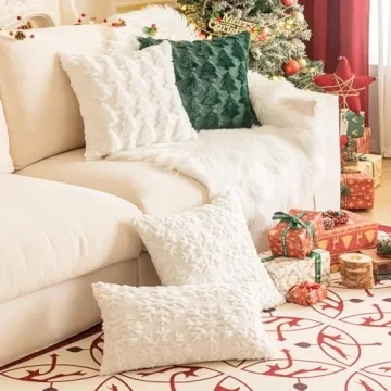 AQOTHES Christmas Snowflake Throw Pillow Covers Set of 2