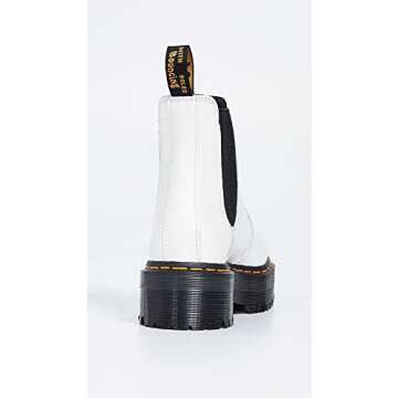 Dr. Martens Women's 2976 Quad Chelsea Boots, White, 5 Medium US