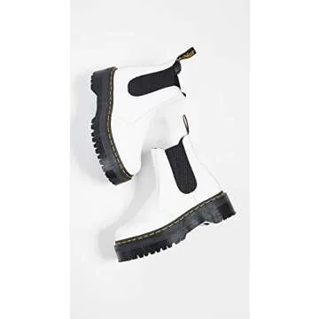 Dr. Martens Women's 2976 Quad Chelsea Boots, White, 5 Medium US