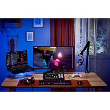 Rode RODECaster Pro II Integrated Audio Production Console with 2x Rode PodMic Dynamic Podcasting Microphones, 32GB microSD Card, XLR Cables and StreamEye Polishing Cloth