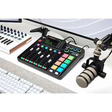 Rode RODECaster Pro II Integrated Audio Production Console with 2x Rode PodMic Dynamic Podcasting Microphones, 32GB microSD Card, XLR Cables and StreamEye Polishing Cloth