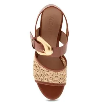 Aerosoles Women's Chamber Heeled Sandal, Natural Raffia, 7.5