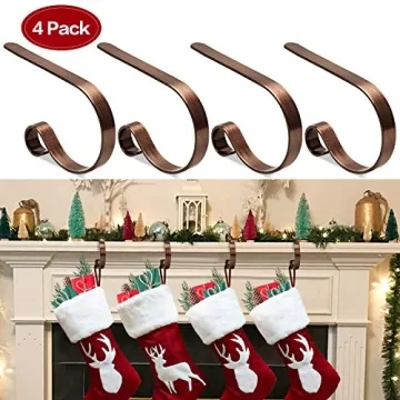 FINMOR Adjustable Stocking Holders Set 4 for Christmas