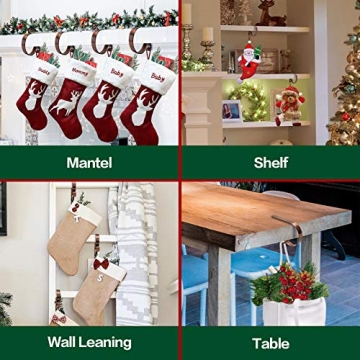 FINMOR Adjustable Stocking Holders Set 4 for Christmas