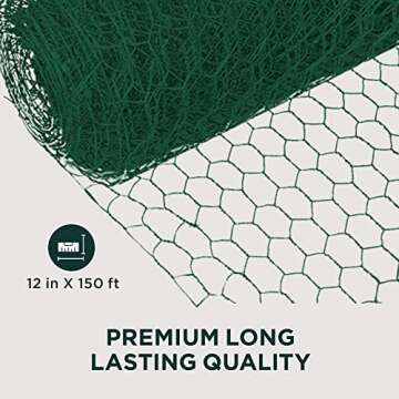 SLS SUPPLY FLORA - Green Florist Netting, Customizable Floral Wire, Steel Wire Mesh Roll, Versatile and Durable Garden Netting, Essential Floral Arrangement Supplies, 12 inches x 150 feet