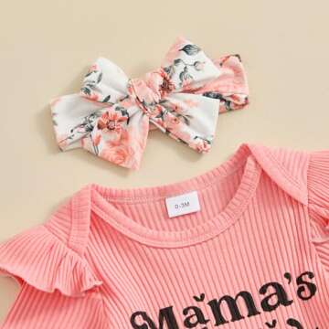 Cute Baby Girl Romper Pants Headband Outfit Set