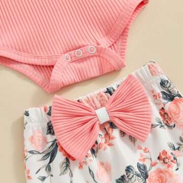 Cute Baby Girl Romper Pants Headband Outfit Set