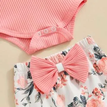 Cute Baby Girl Romper Pants Headband Outfit Set