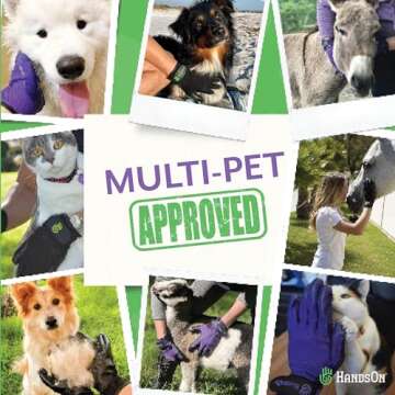 HandsOn Pet Grooming Gloves - Award Winning Hair Remover Gloves