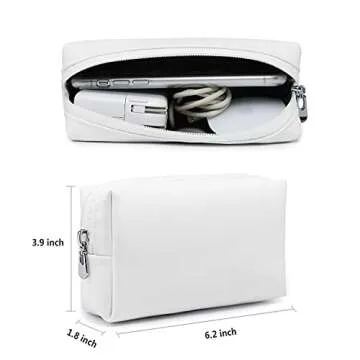 HYZUO 13.3-14 Inch Laptop Sleeve Compatible with MacBook Pro 14 M2/M1 Pro/Max A2779 A2442 2021-2023, MacBook Air 13 Inch 2010-2017, Faux Leather Case with Accessory Bag, White