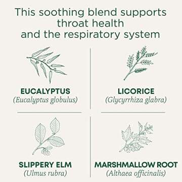 Traditional Medicinals Tea, Organic Throat Coat Eucalyptus, Throat and Respiratory Support, 16 Tea B...