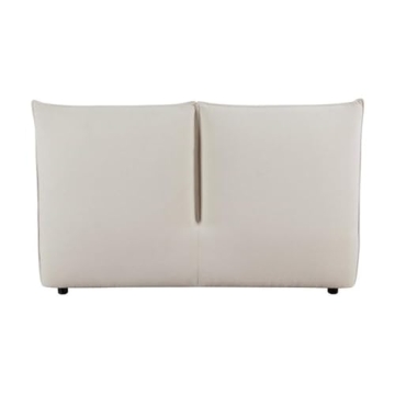 Elegant Chenille Upholstery Full Platform Bed in Beige