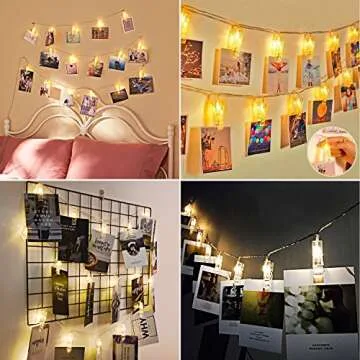 AOSTAR LED Photo Clips String Lights for Decor