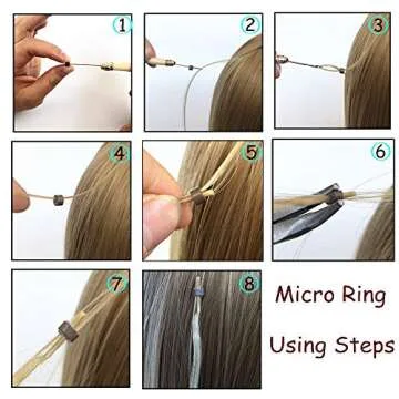 ZZRRYY 3000PCS Silicone Micro Link Rings for Hair Extensions