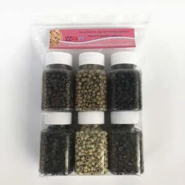 ZZRRYY 3000PCS Silicone Micro Link Rings for Hair Extensions