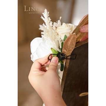 Ling's Moment 2pcs Artificial Welcome Sign Swag Wedding Arch Flowers Decorations Floral Eucalyptus Willow Garland for Ceremony Reception Entrance Entryway Party Banquets Easel Wall Home Outdoor