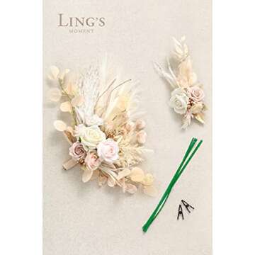 Ling's Moment 2pcs Artificial Welcome Sign Swag Wedding Arch Flowers Decorations Floral Eucalyptus Willow Garland for Ceremony Reception Entrance Entryway Party Banquets Easel Wall Home Outdoor