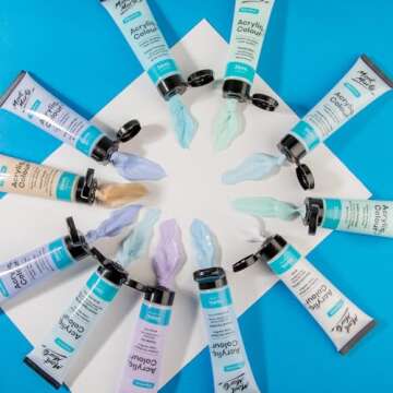 Mont Marte Pastel Acrylic Paint Set - 24 Vibrant Colors