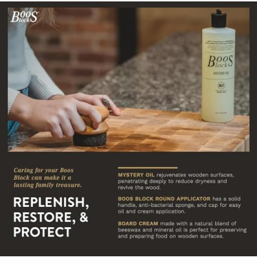 John Boos Mystery Butcher Block Oil 16oz Premium Wood Care