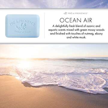 Luxury Ocean Air Soap Bar | Pre de Provence Artisanal Soap