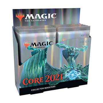 Magic: The Gathering Core Set 2021 (M21) Collector Booster Box | 12 Packs | Min. 4 Rares Per Pack | ...