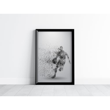 Basketball Wall Art Prints Set of 4 for Kids Teens